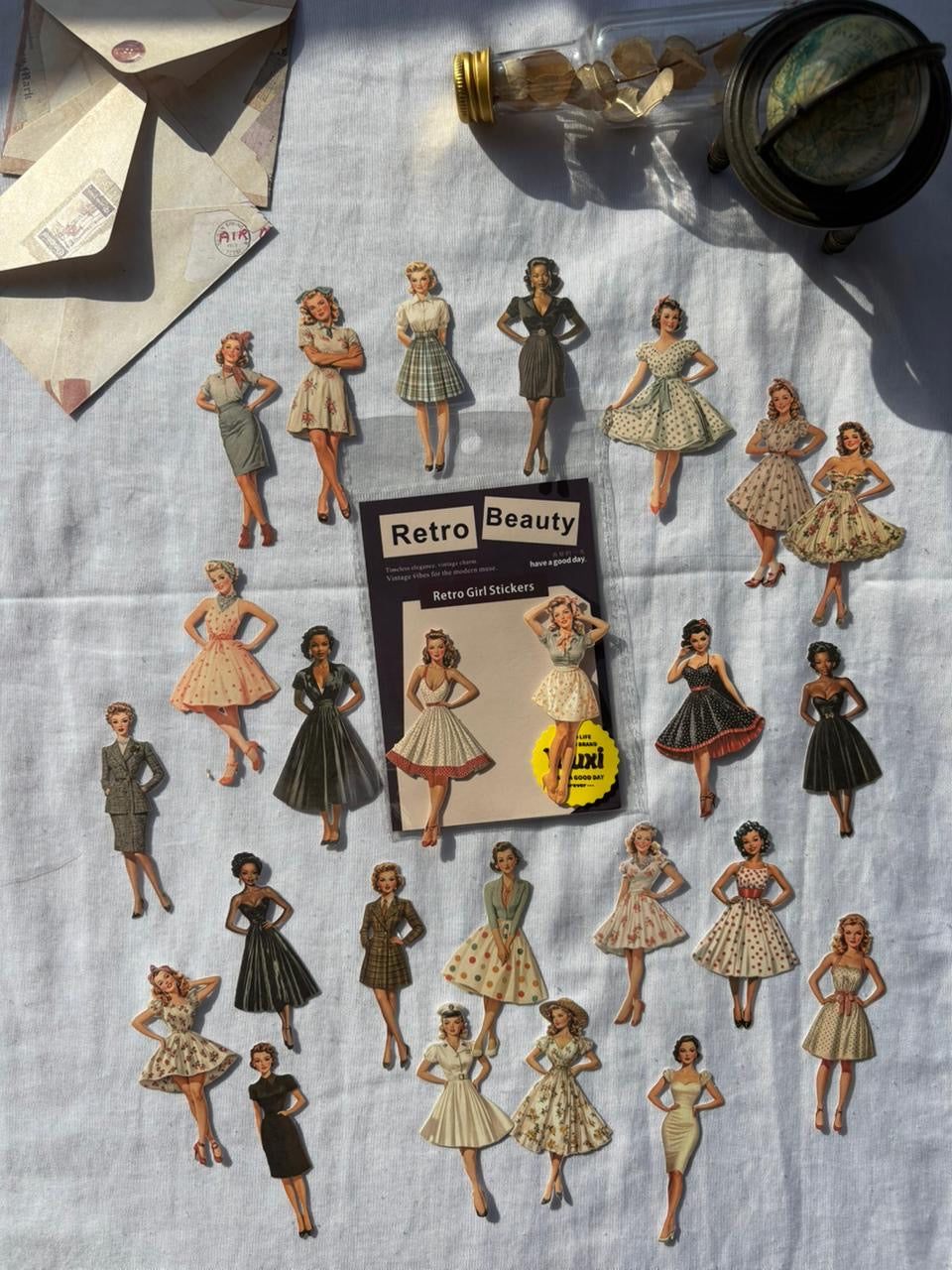 Retro Beauty Character Stickers