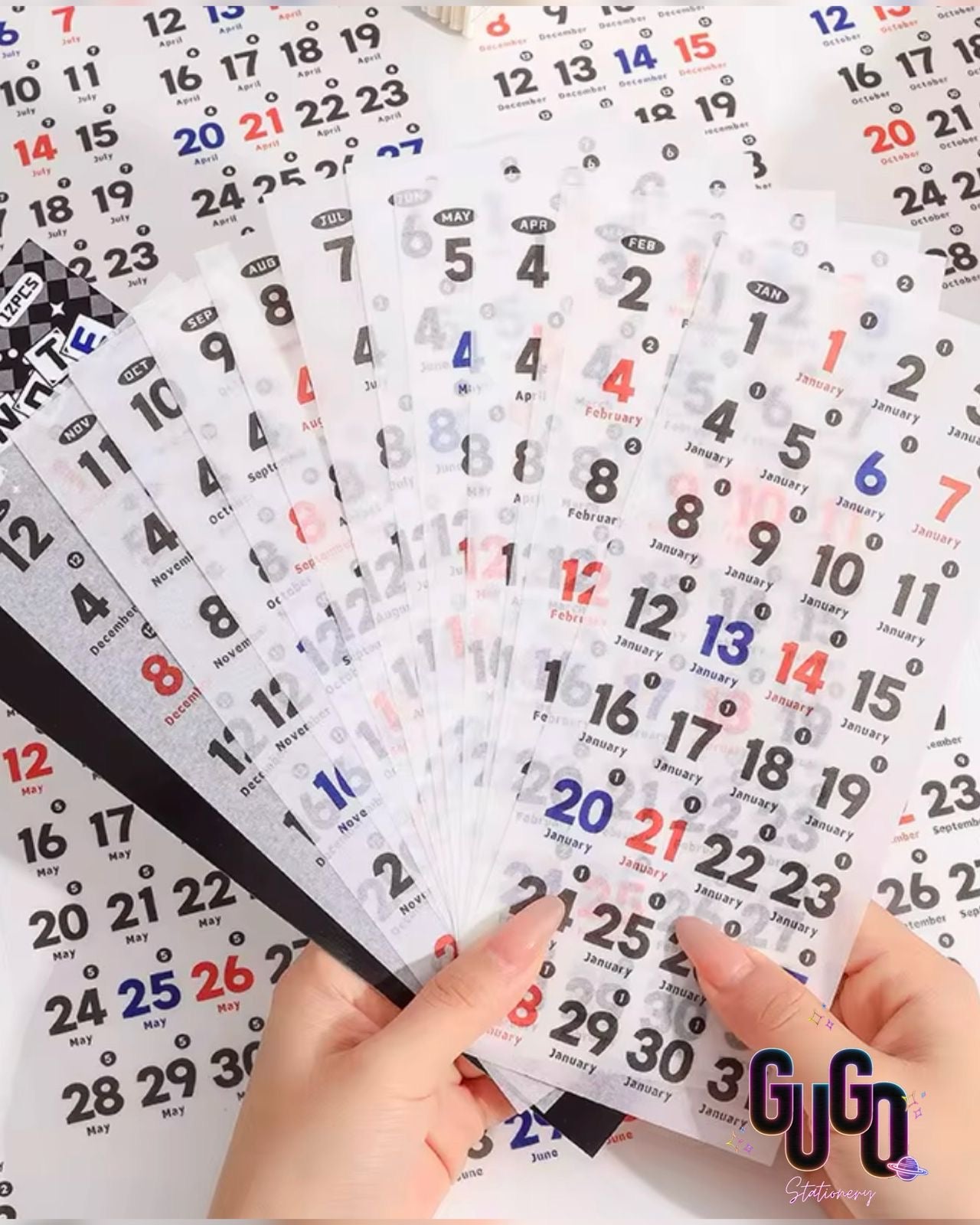 Date Note Sticker Sheet