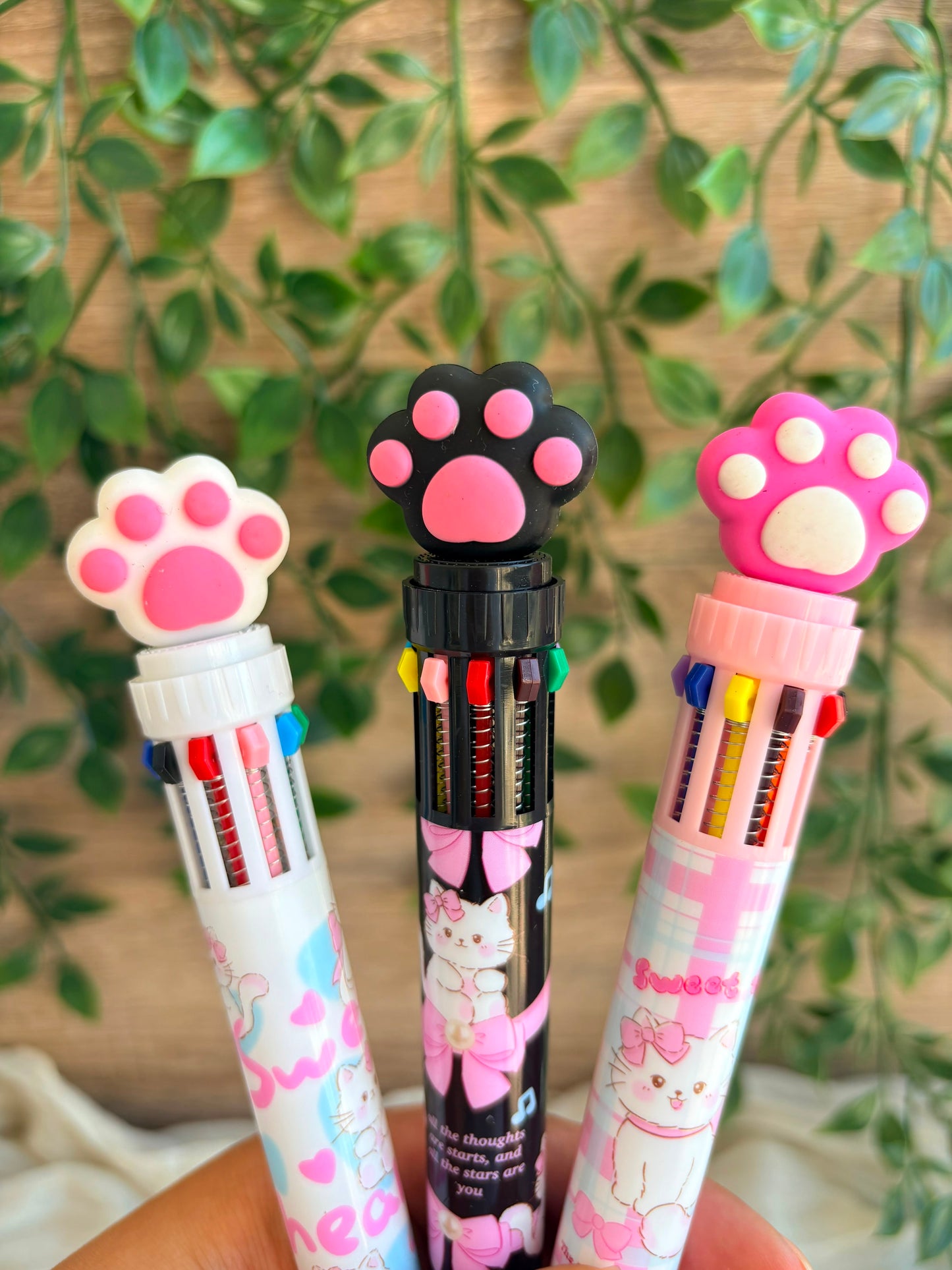 Multicolor Cat Paw Pen