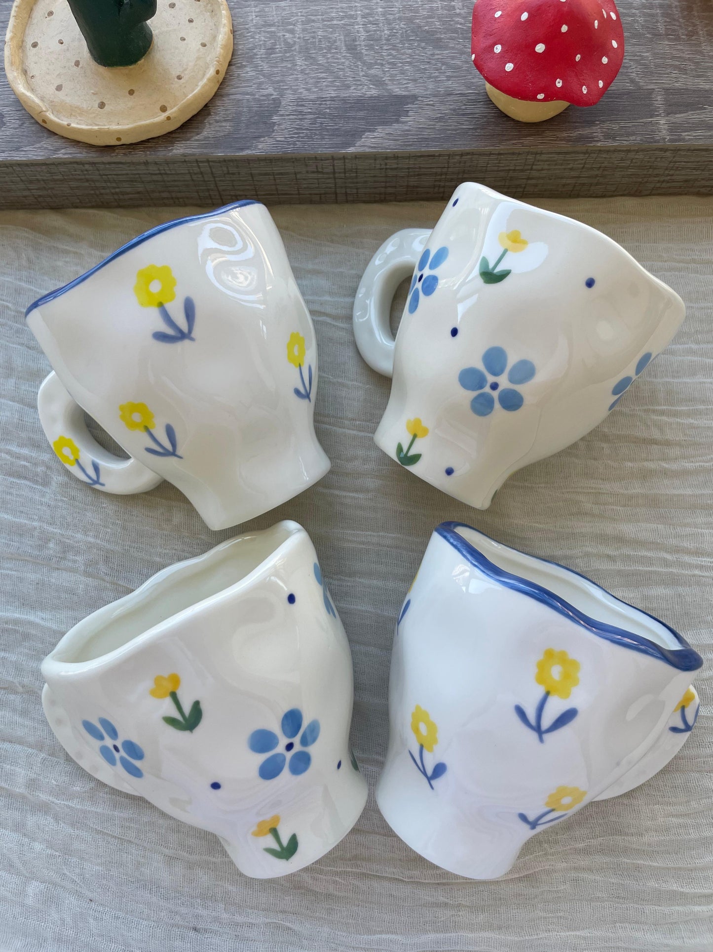 Flower print ceramic Mug