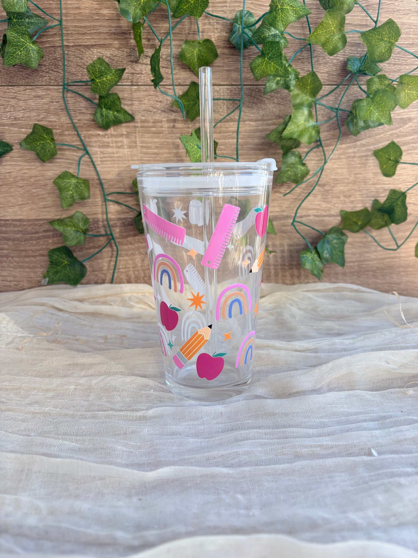 Teacher glass mug
