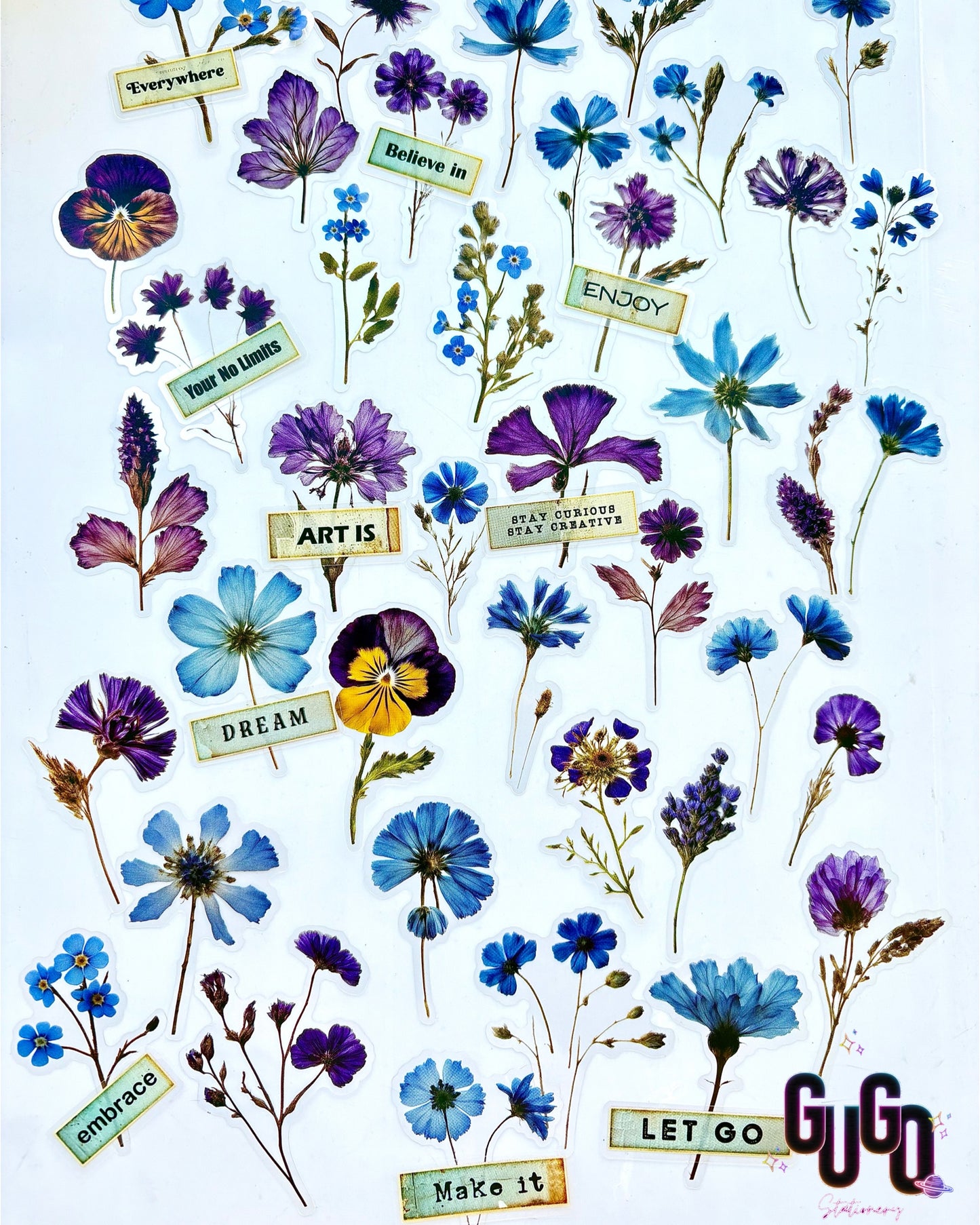 Flower stickers PET