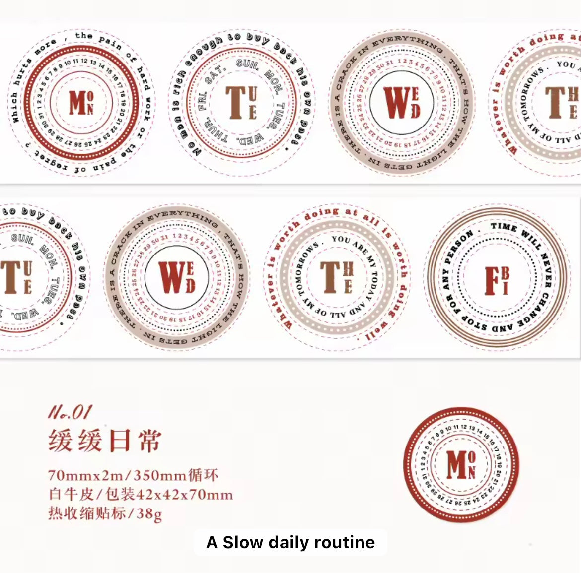 Text Roll Washi Tape