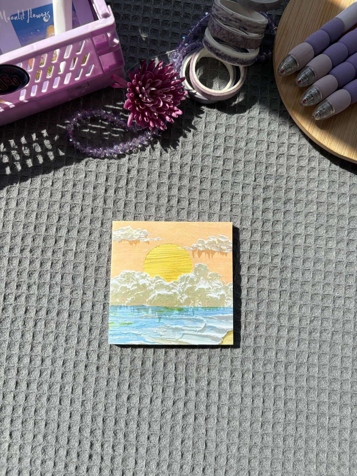 Oil painting sticky note