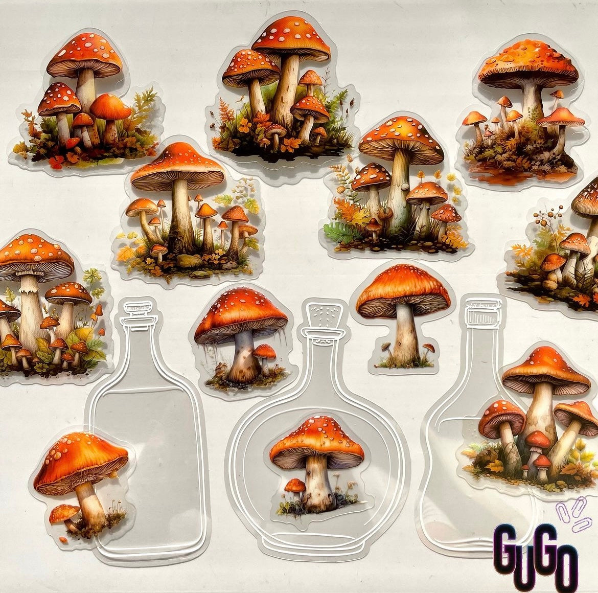 Mushroom and Jars Stickers
