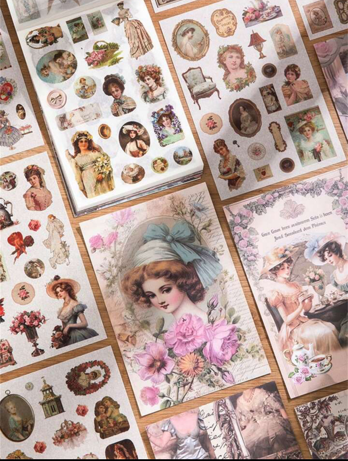 Victorian garden sticker book