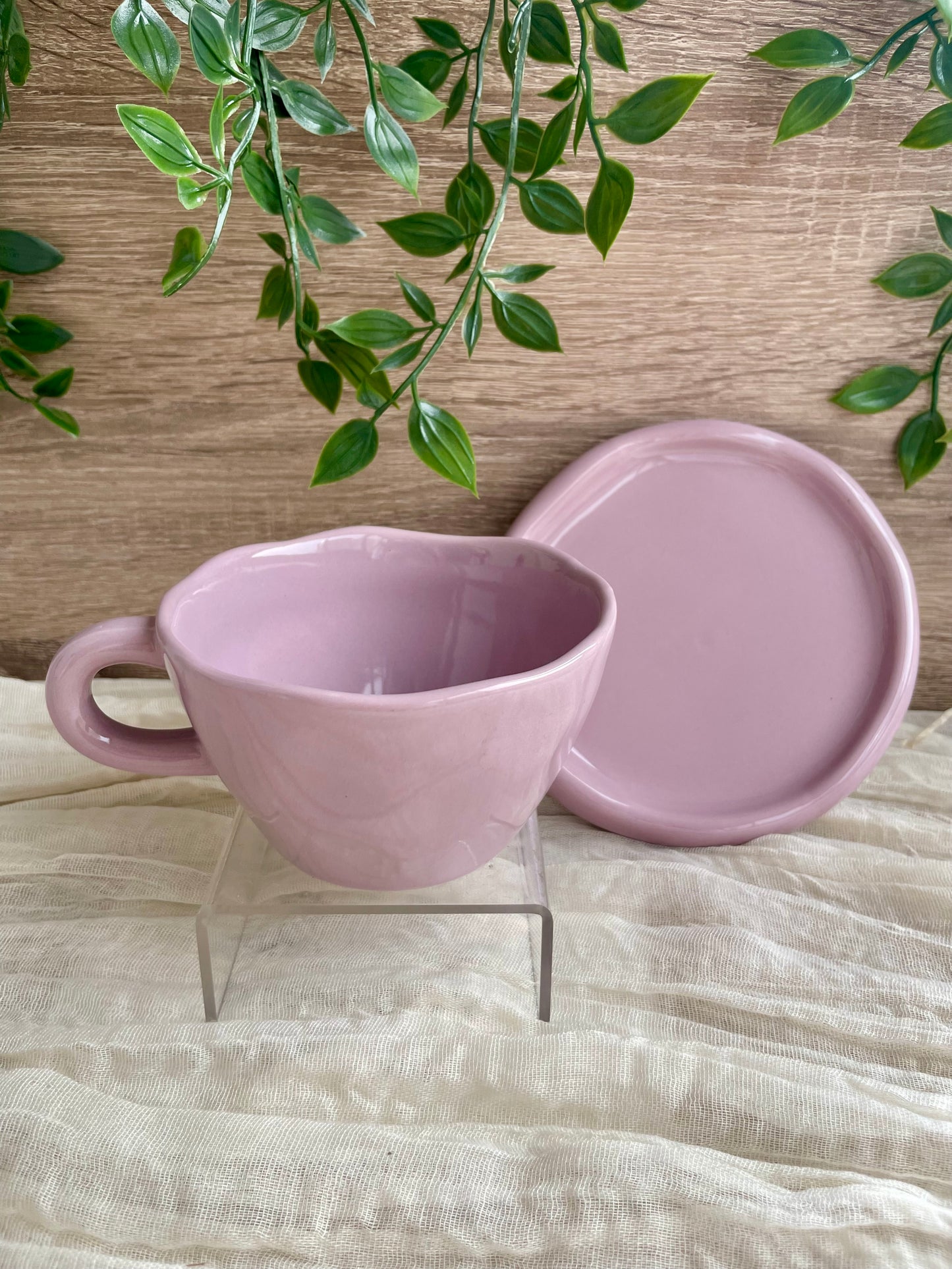 Plain Mug & Saucer