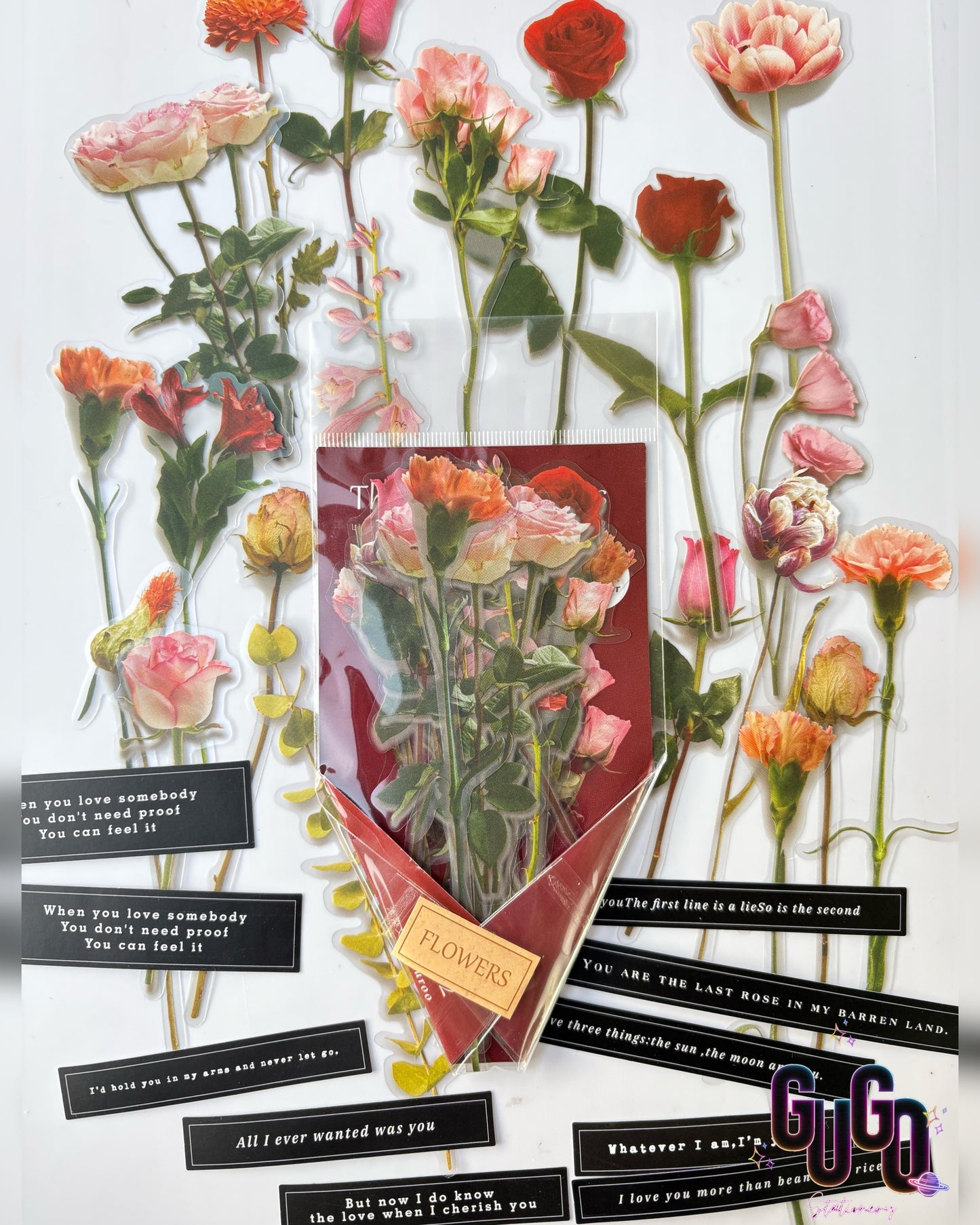 Flower bouquet stickers