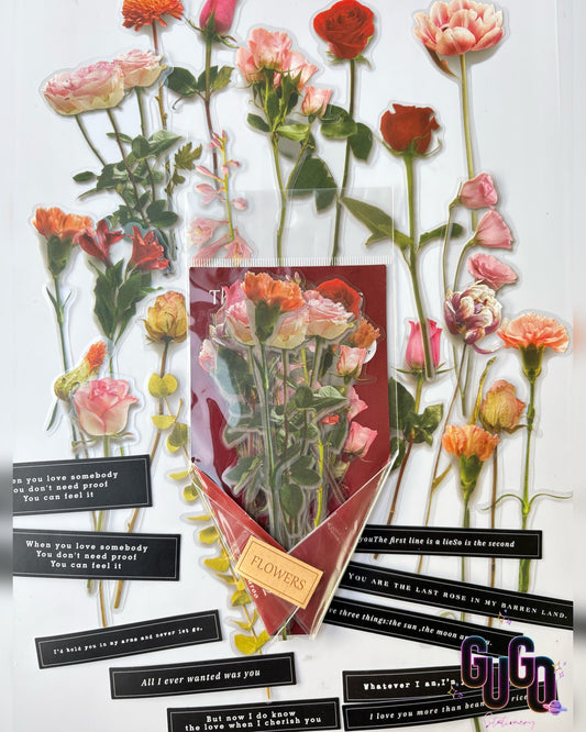 Flower bouquet stickers