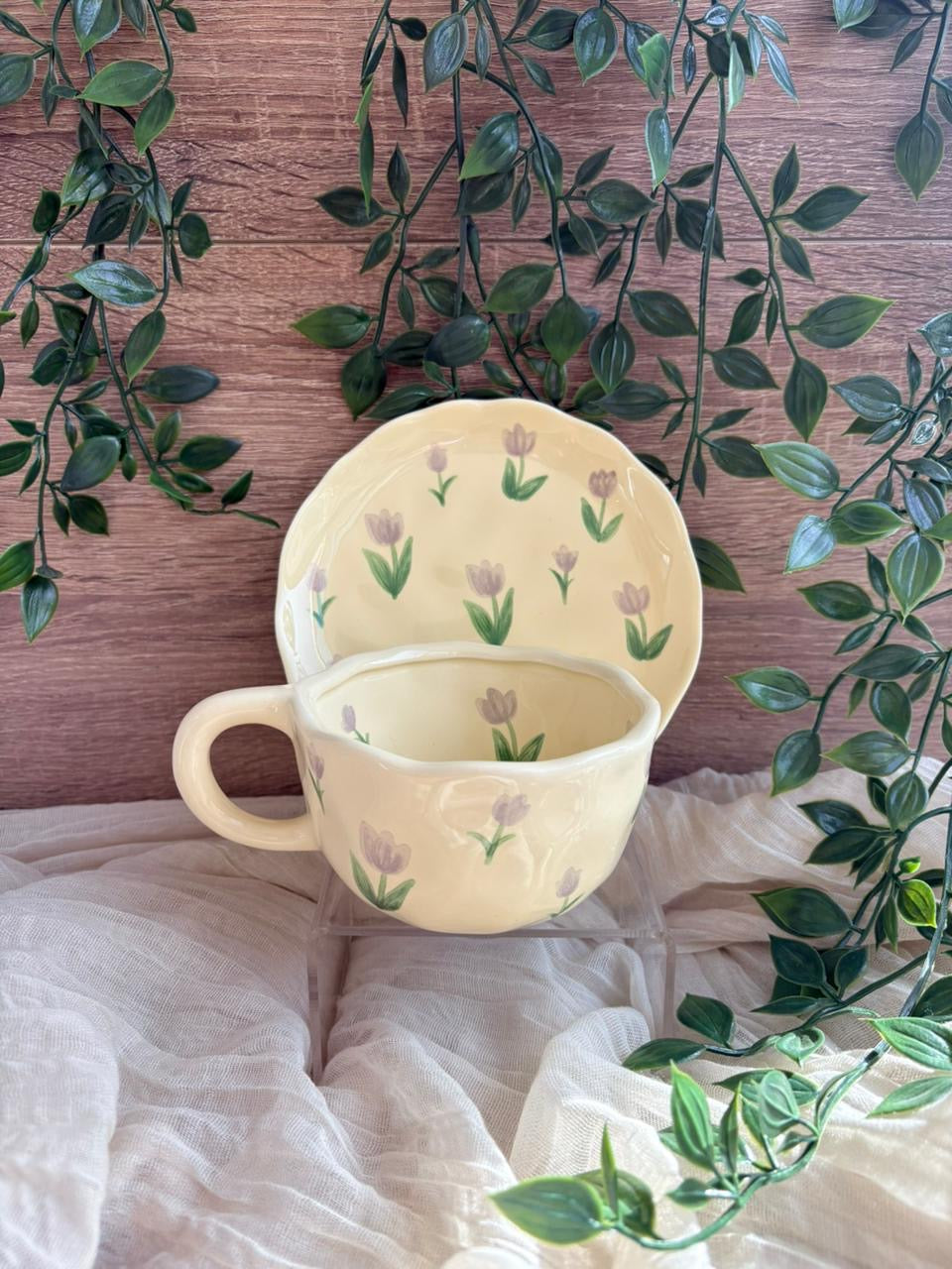 Painted Flower Mugs
