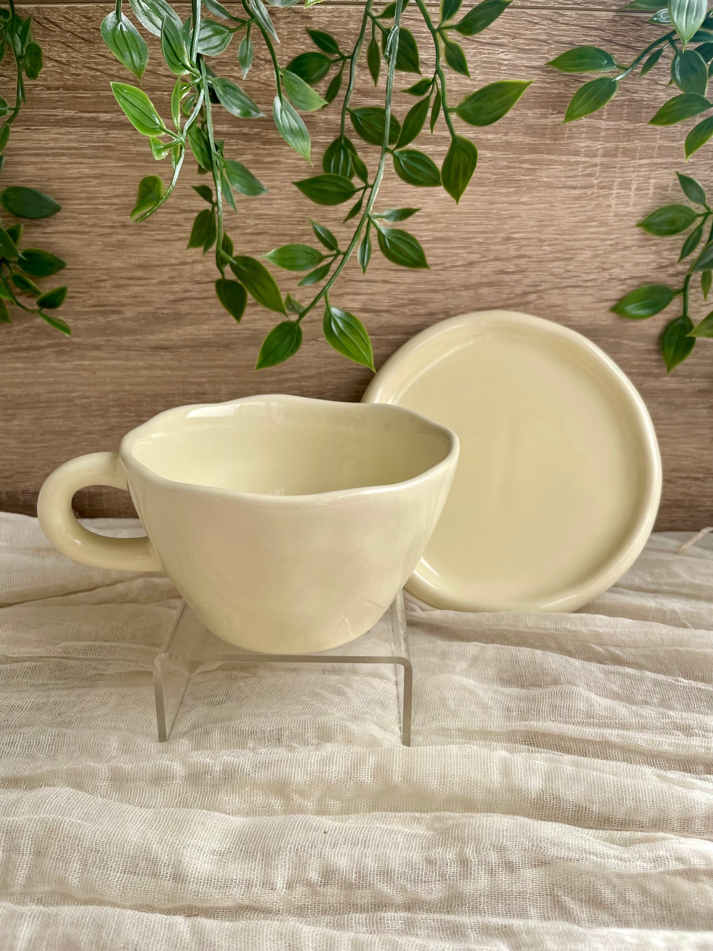 Plain Mug & Saucer