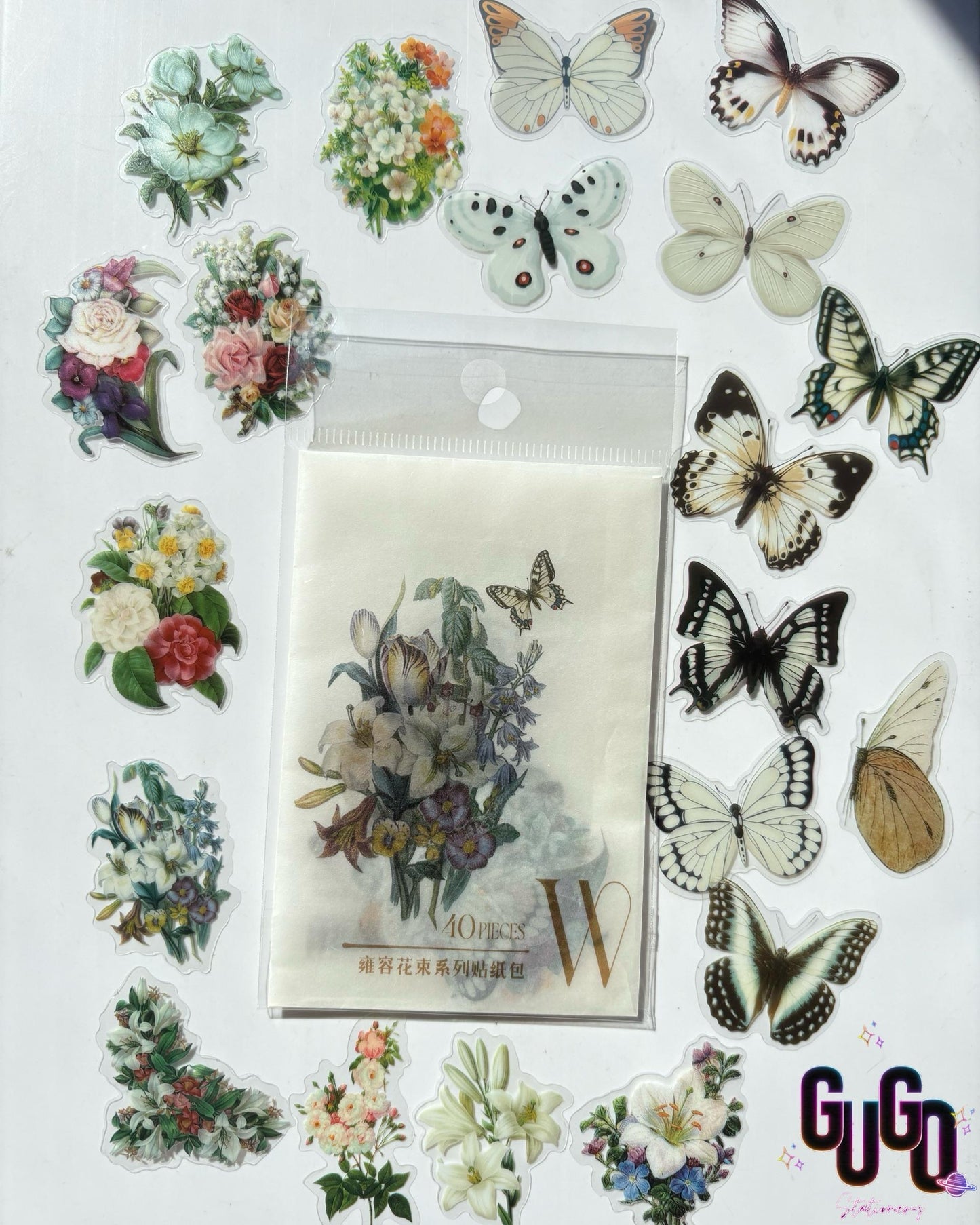 Flowers & Butterflies Sticker