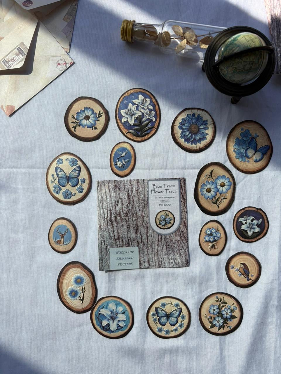 Wooden Chip Embossed Sticker