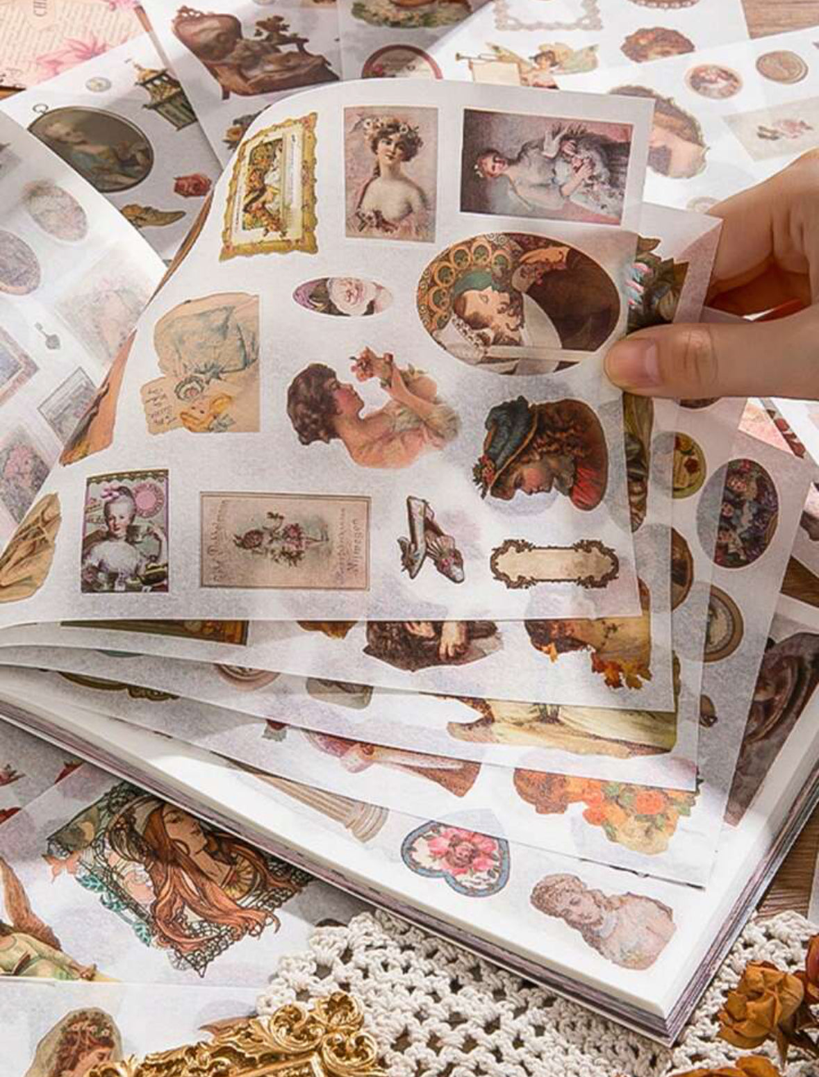 Victorian garden sticker book