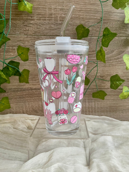 Nurse Glass Cup