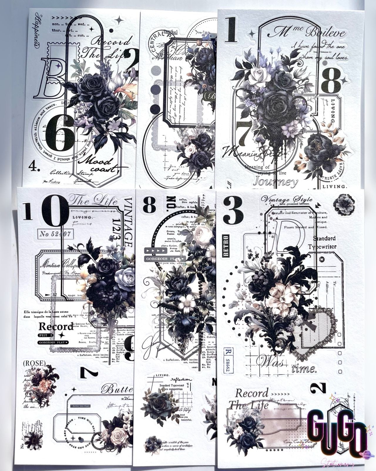 Flower Diary Sticker sheet