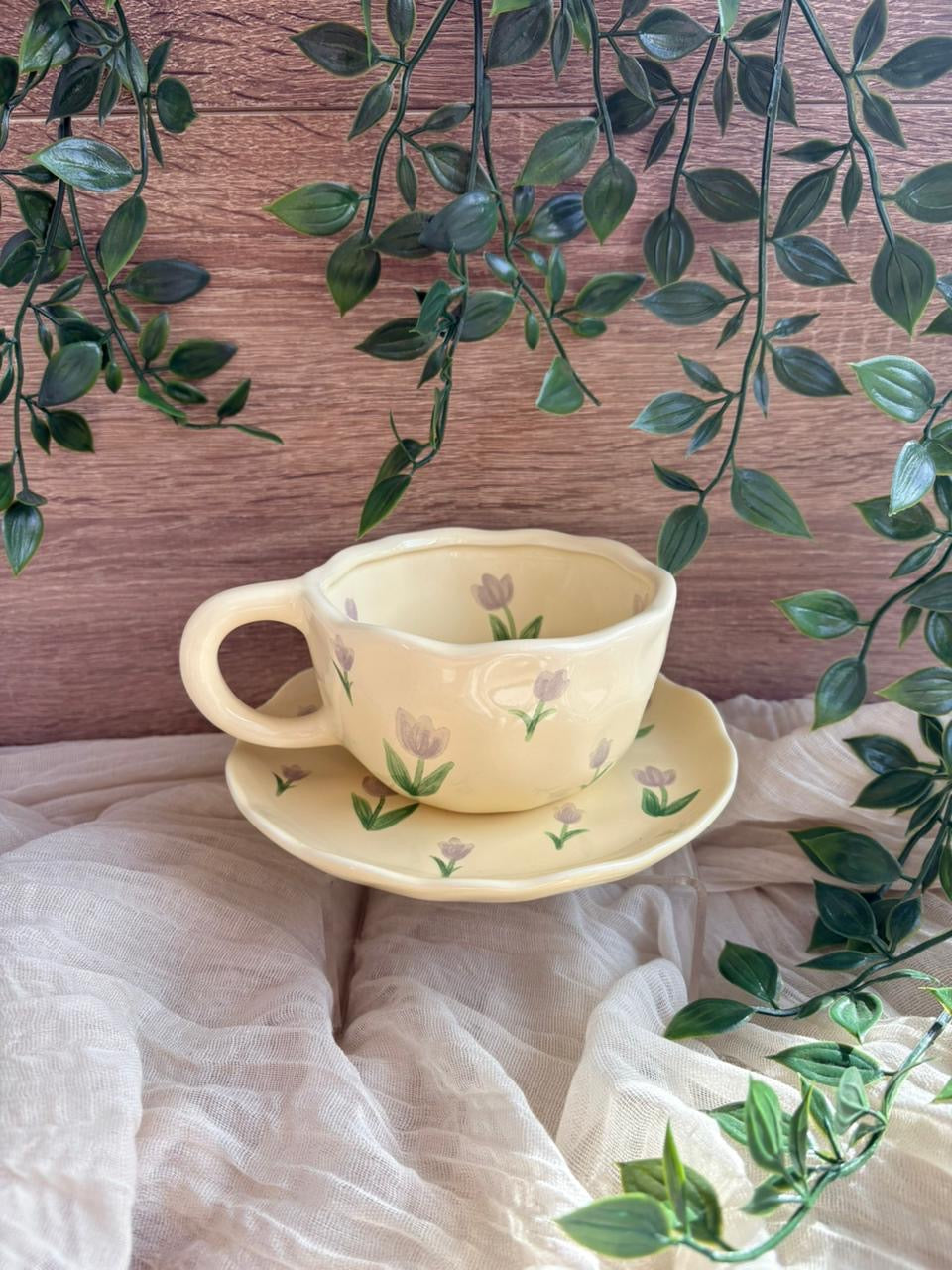 Painted Flower Mugs