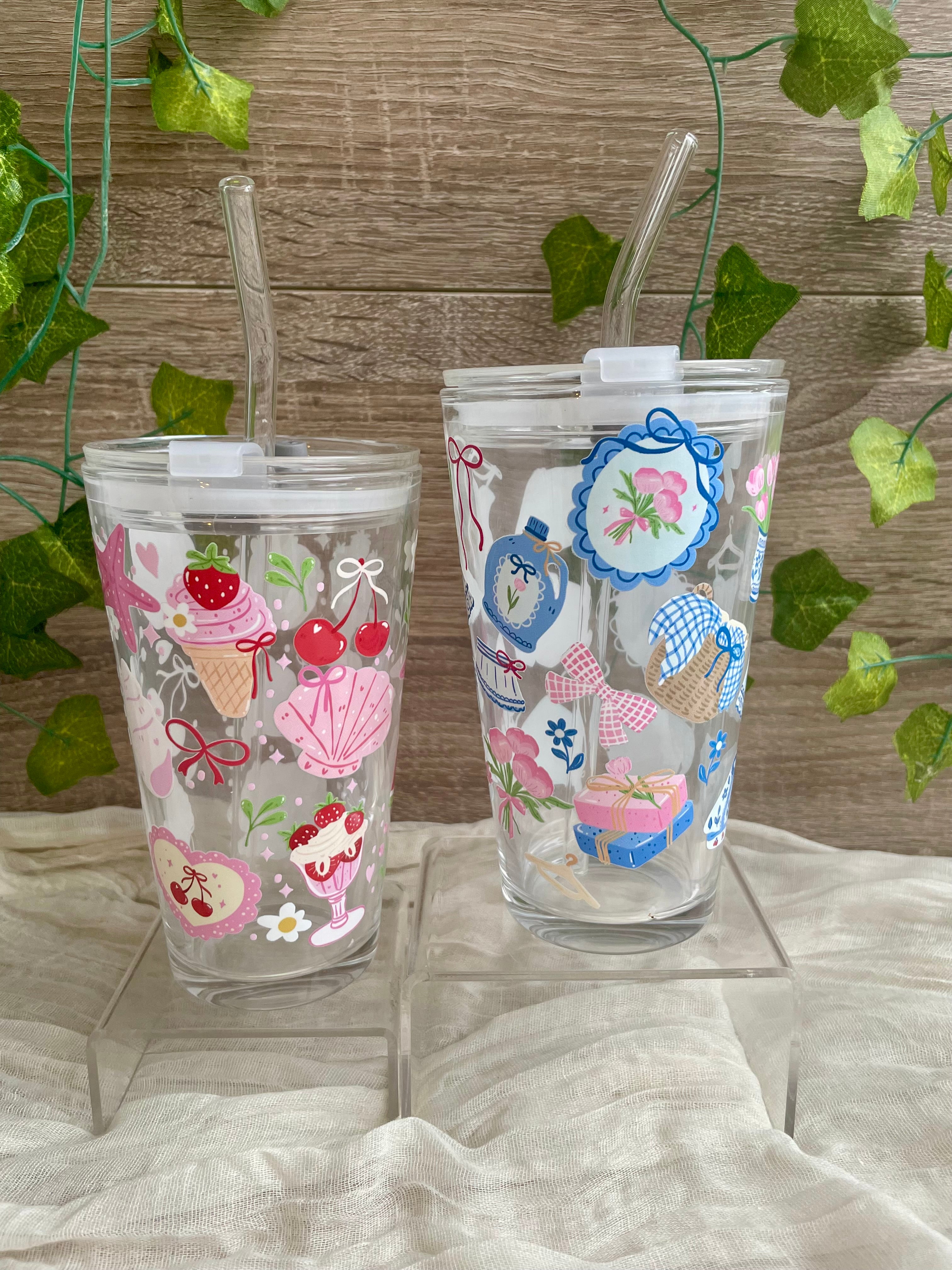 Designed Glass Mug – Gugo Stationery