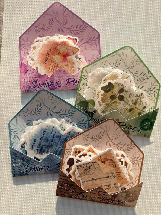 Stained Paper Stickers