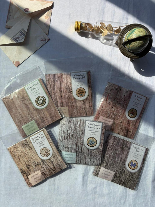 Wooden Chip Embossed Sticker