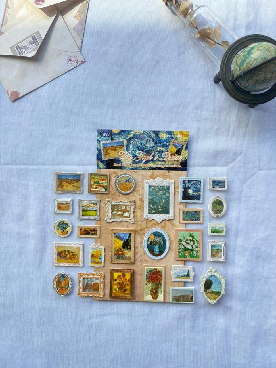 3D Card Famous Painting Stickers