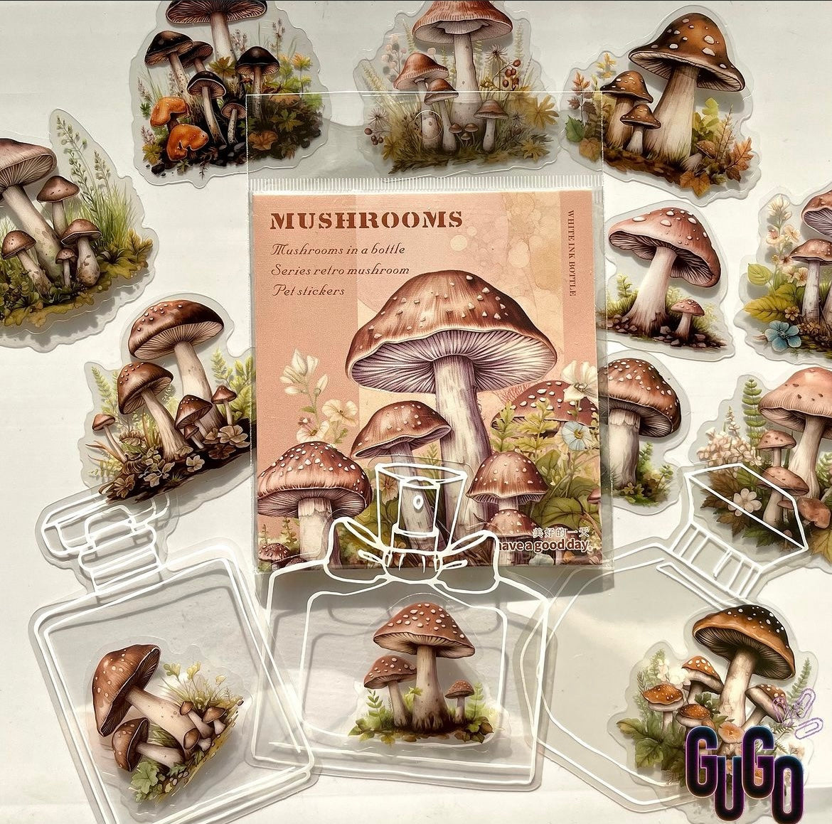 Mushroom and Jars Stickers