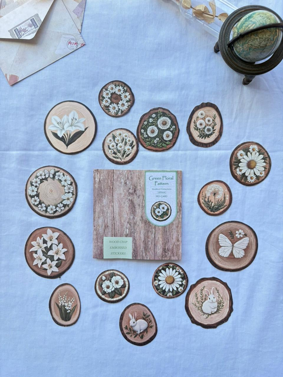 Wooden Chip Embossed Sticker