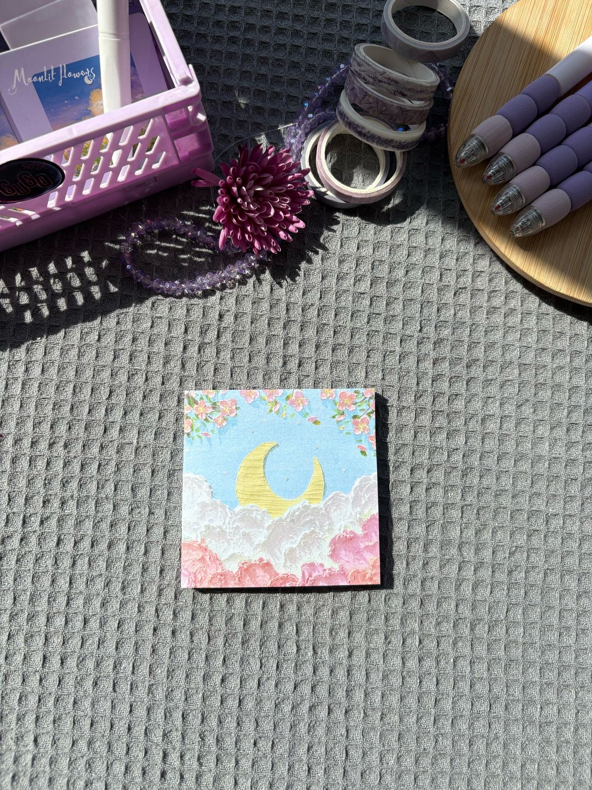Oil painting sticky note