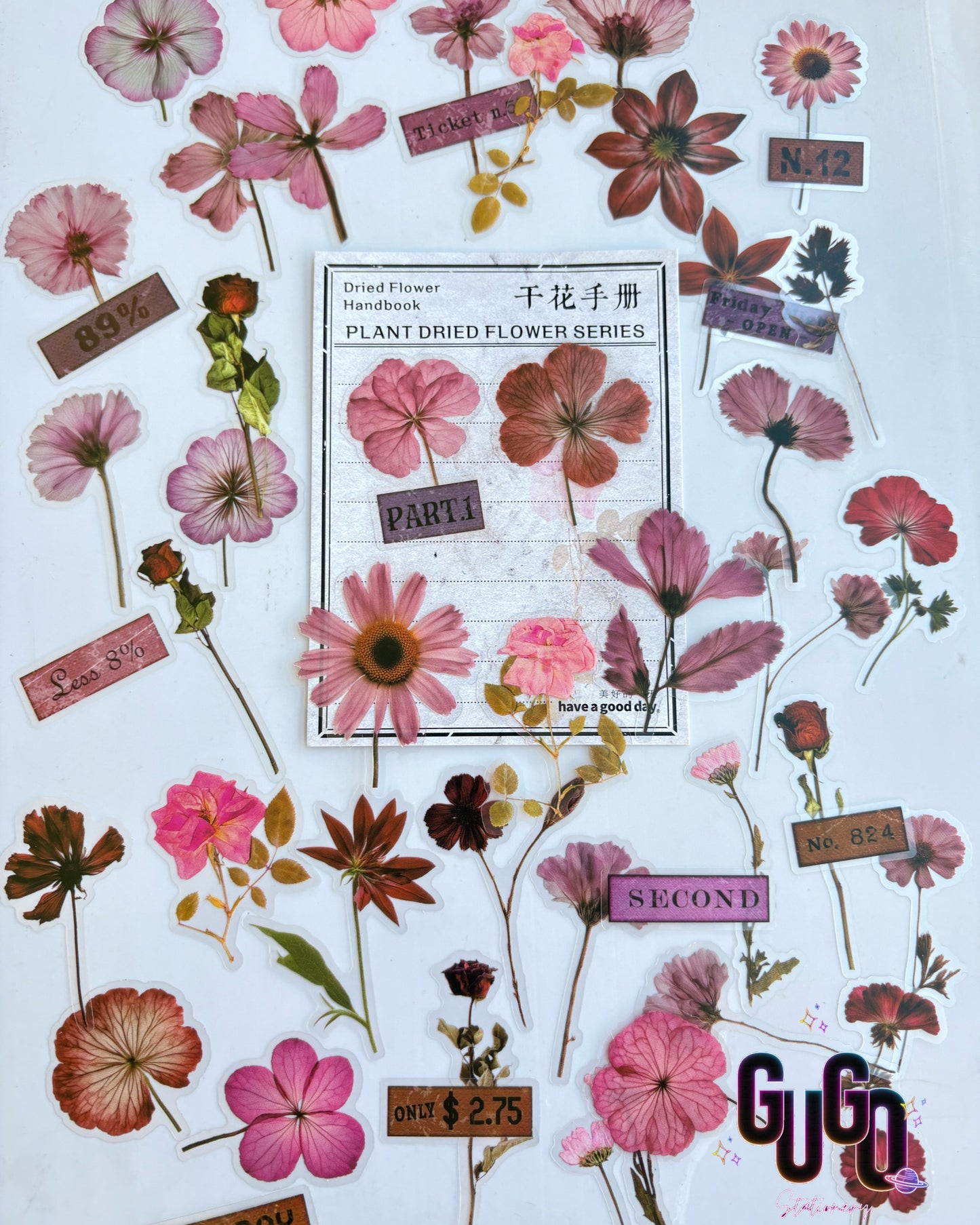 Flower stickers PET