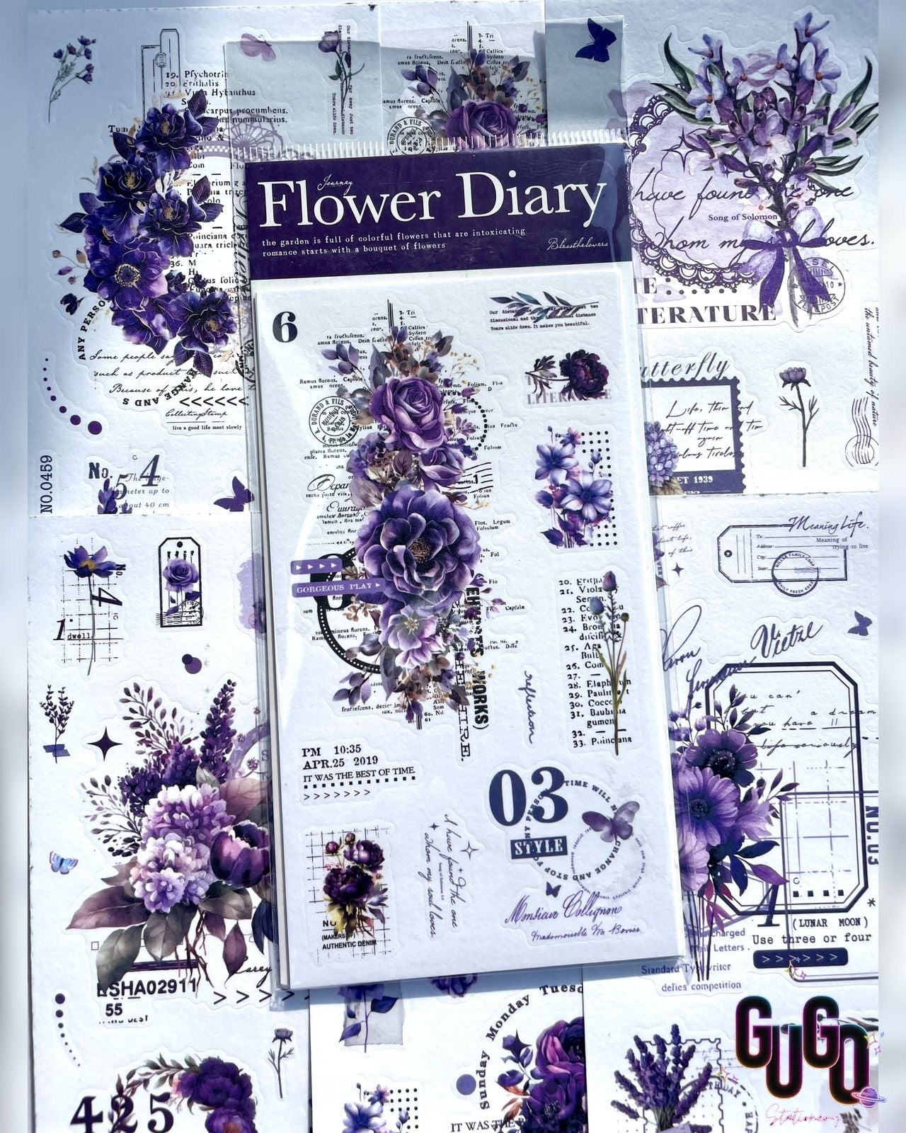 Flower Diary Sticker sheet