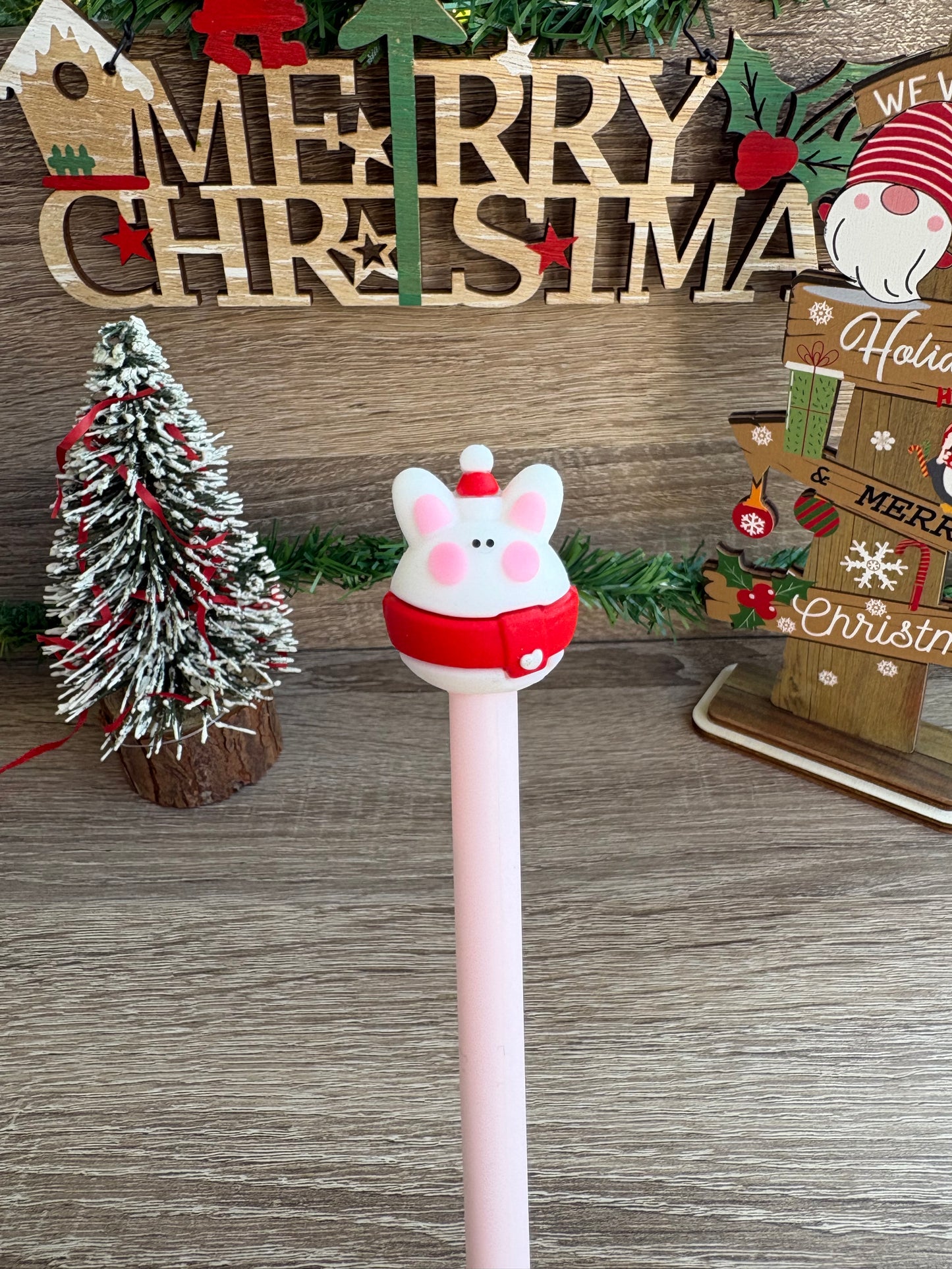 Christmas pens blue ink