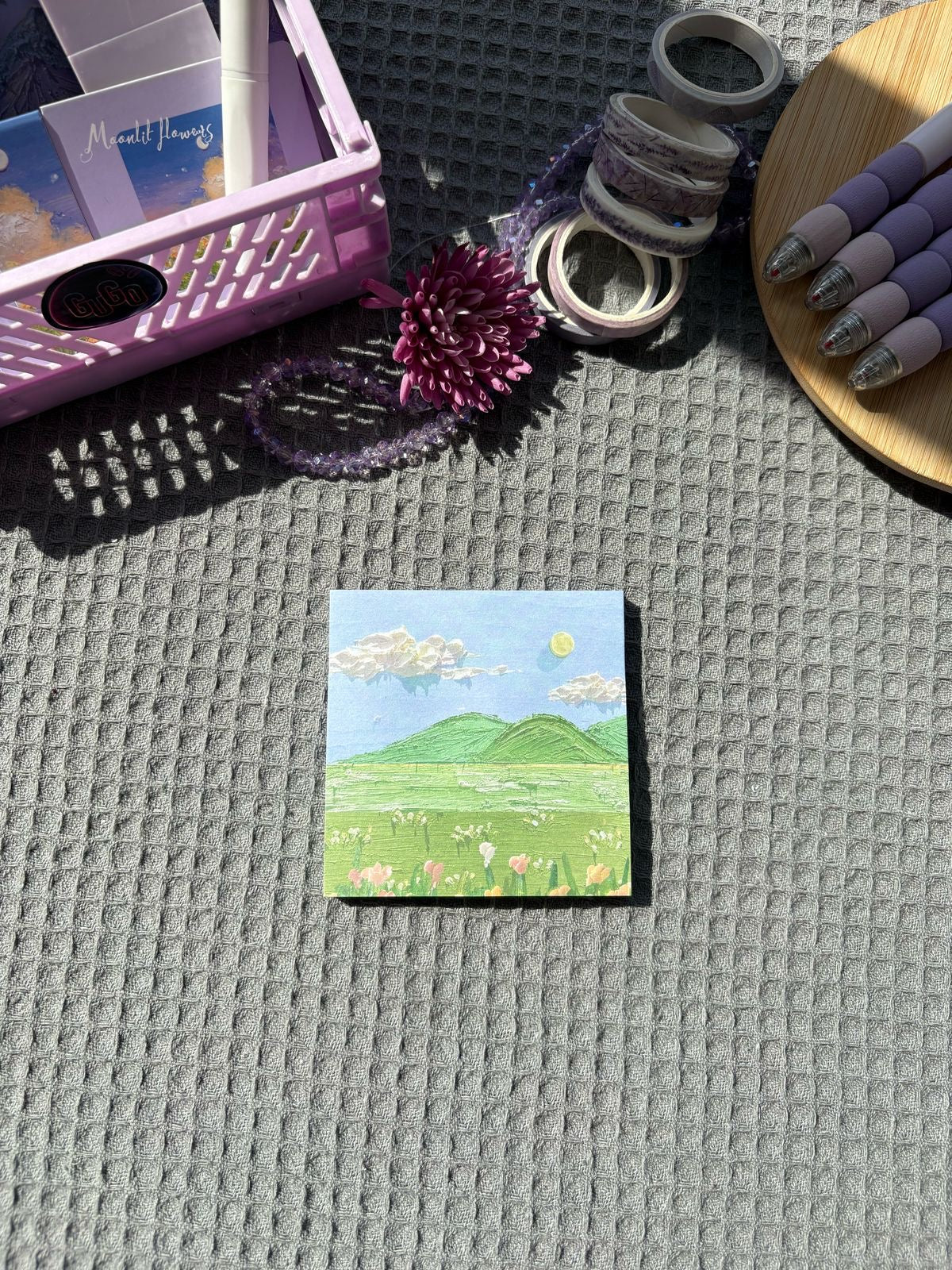 Oil painting sticky note