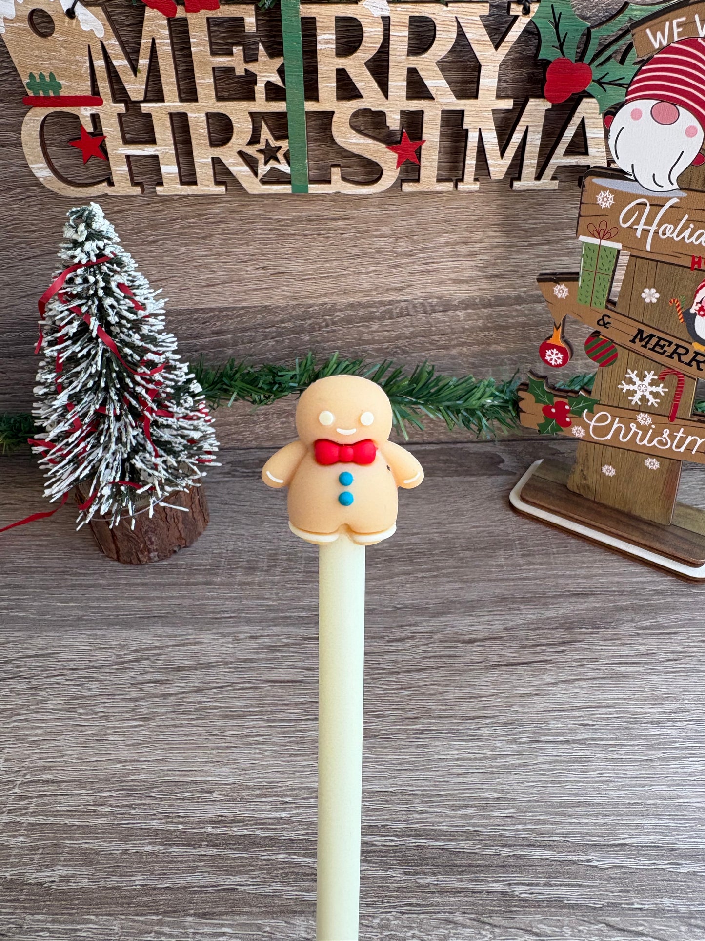 Christmas pens blue ink