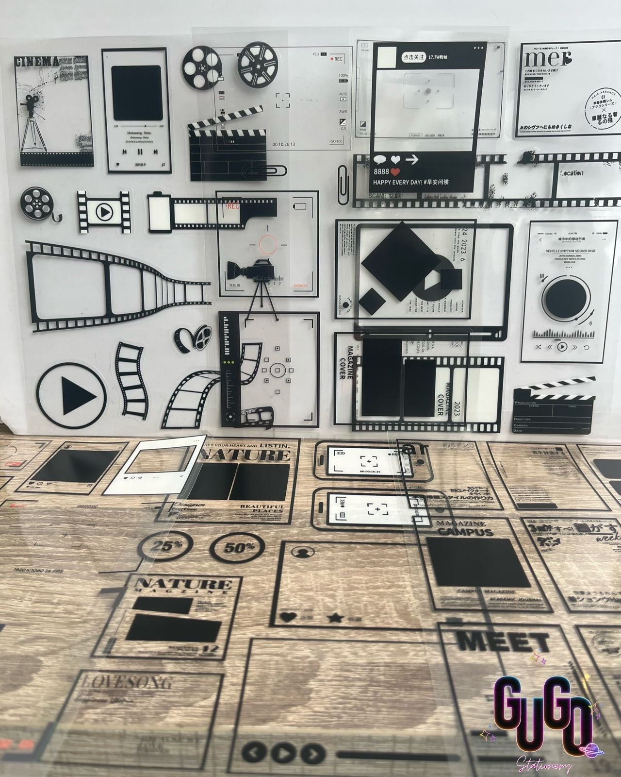 Black 6 Sheets Sticker