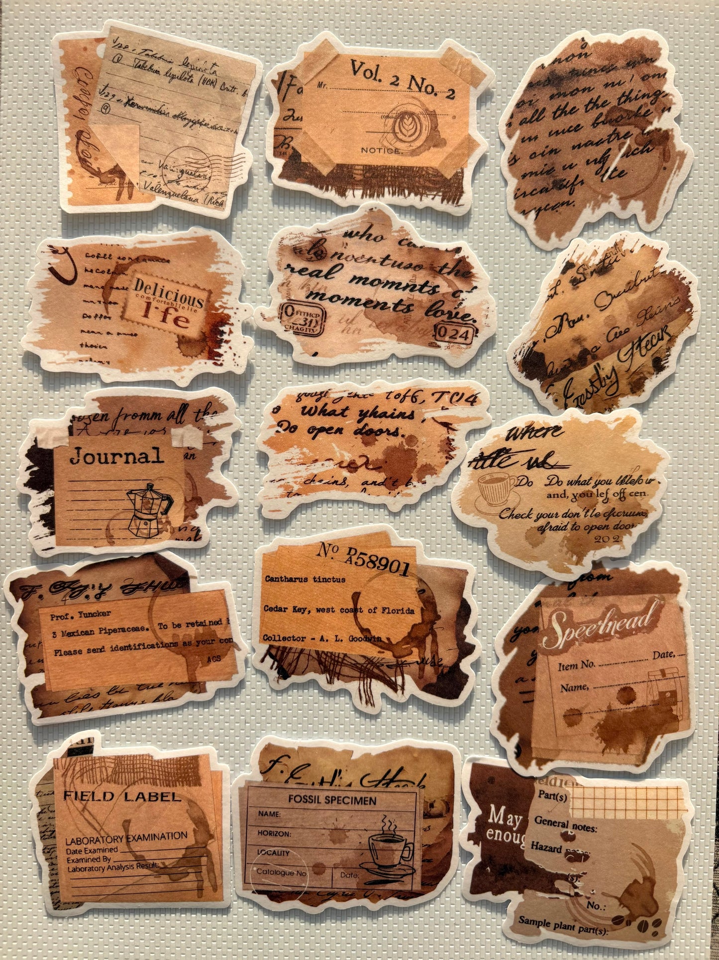 Stained Paper Stickers