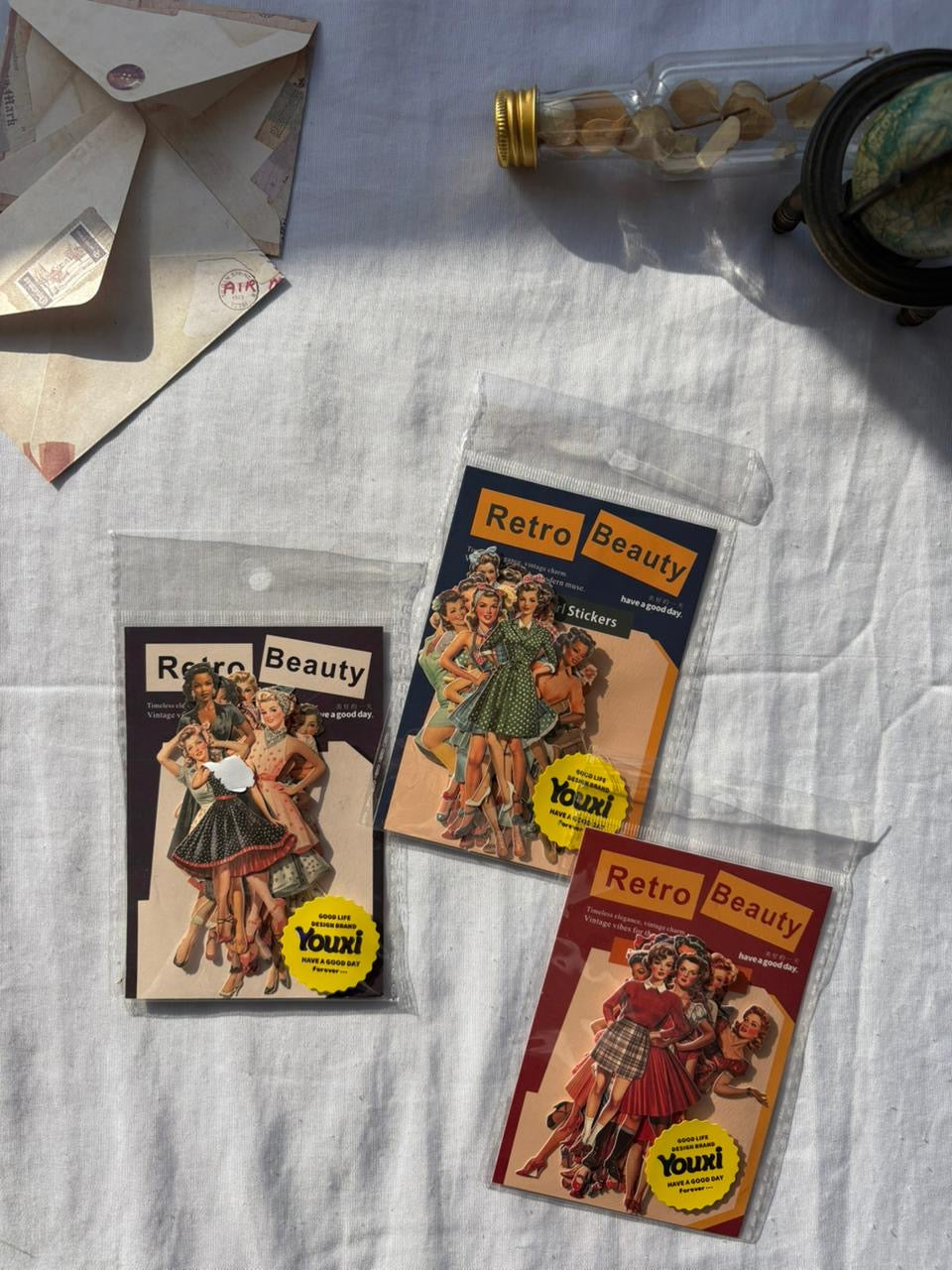 Retro Beauty Character Stickers