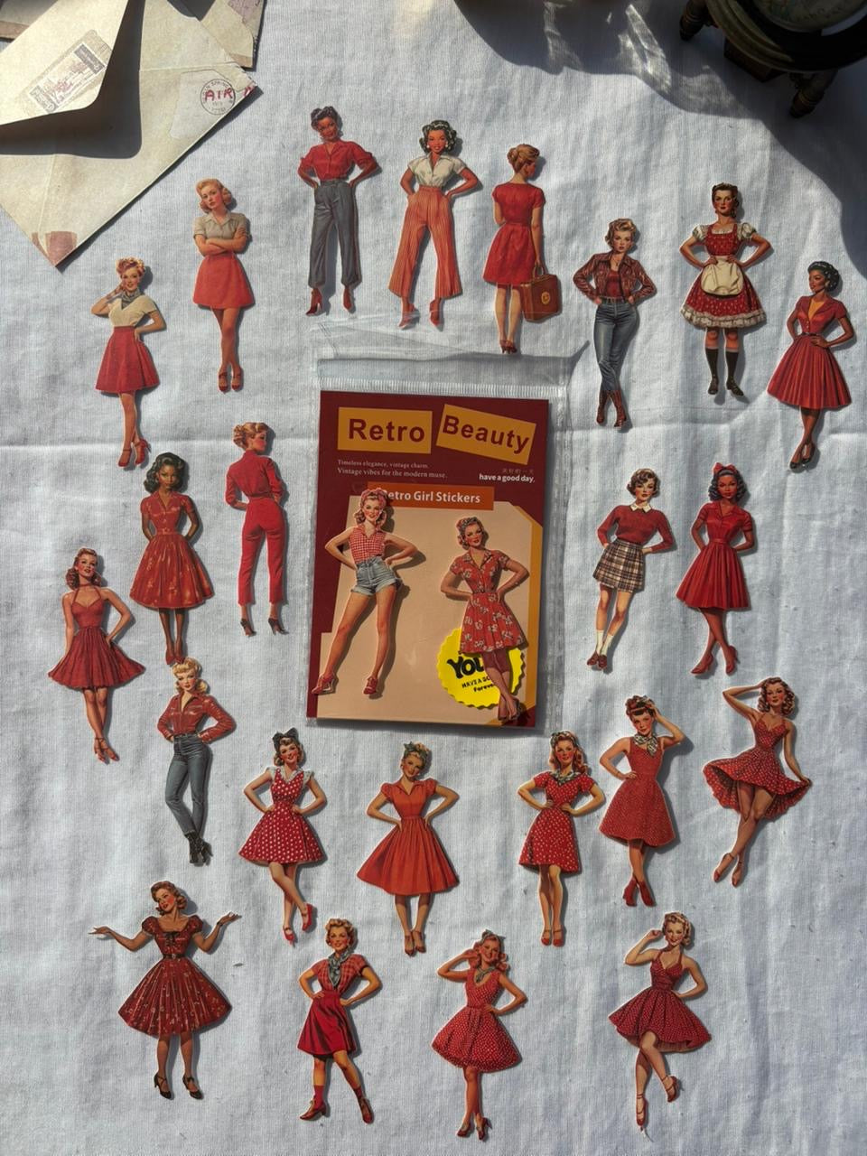 Retro Beauty Character Stickers