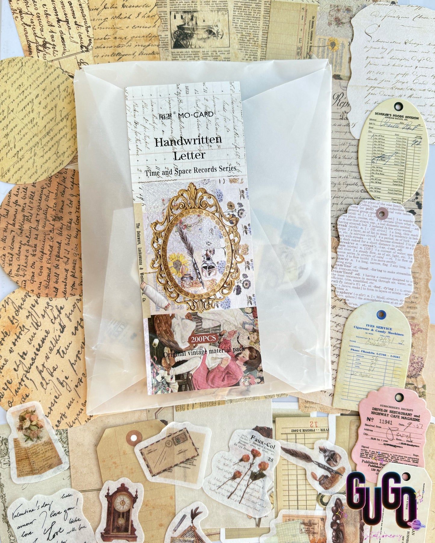 200 pcs set material paper and stickers