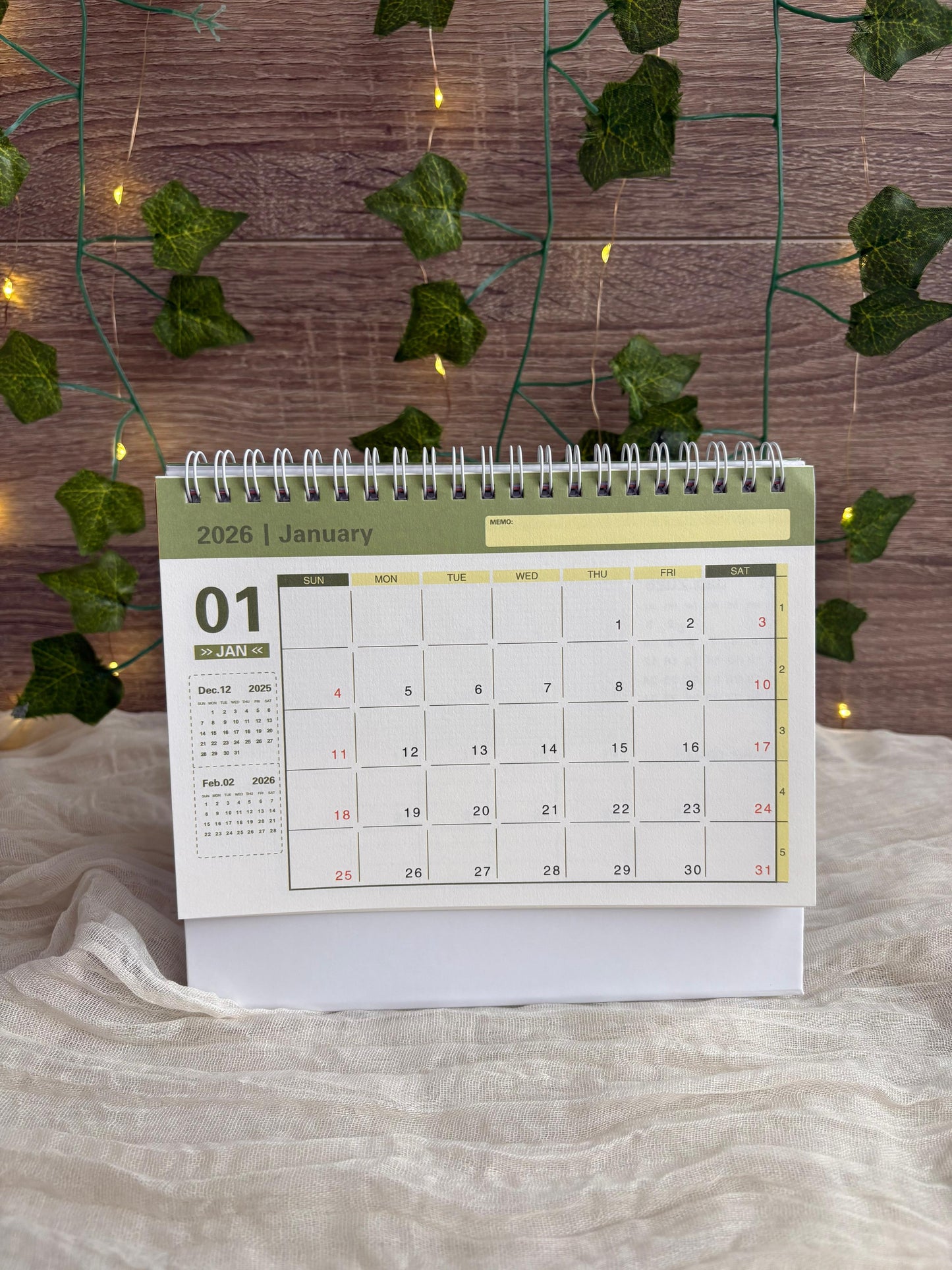 2026 Desk Calendar
