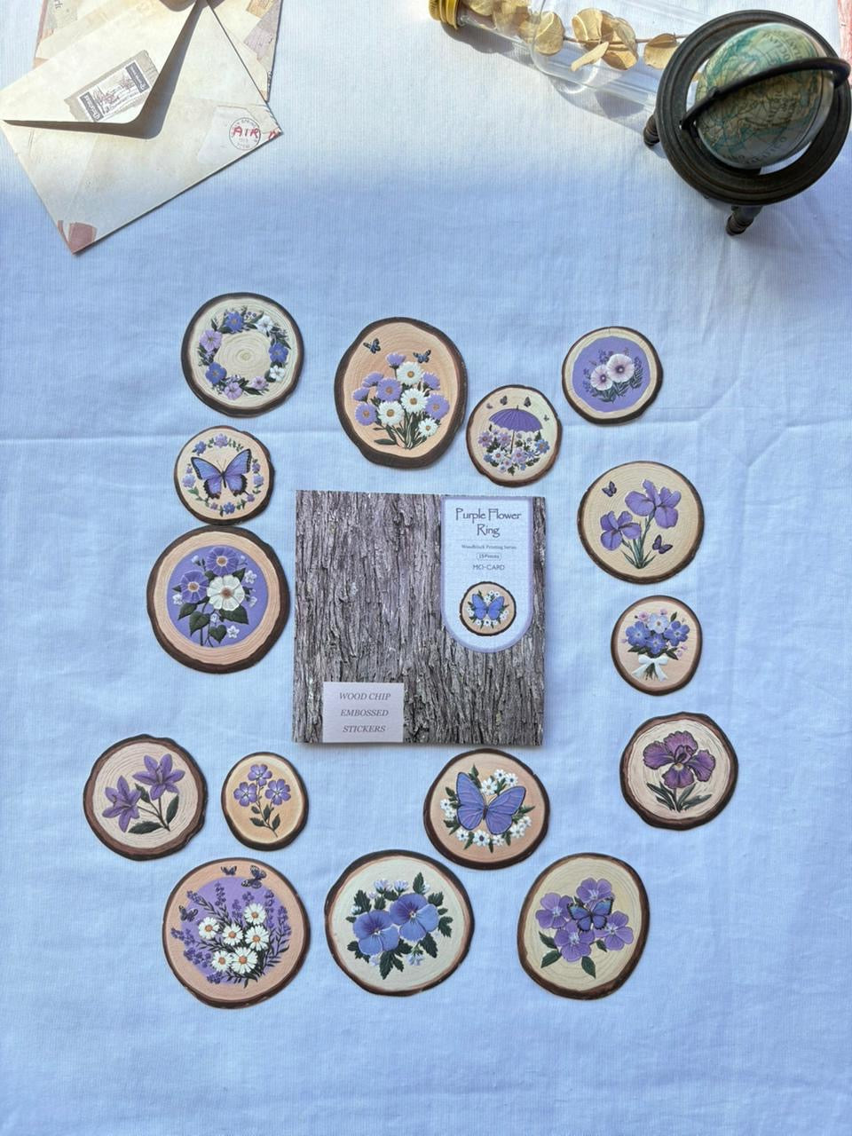 Wooden Chip Embossed Sticker