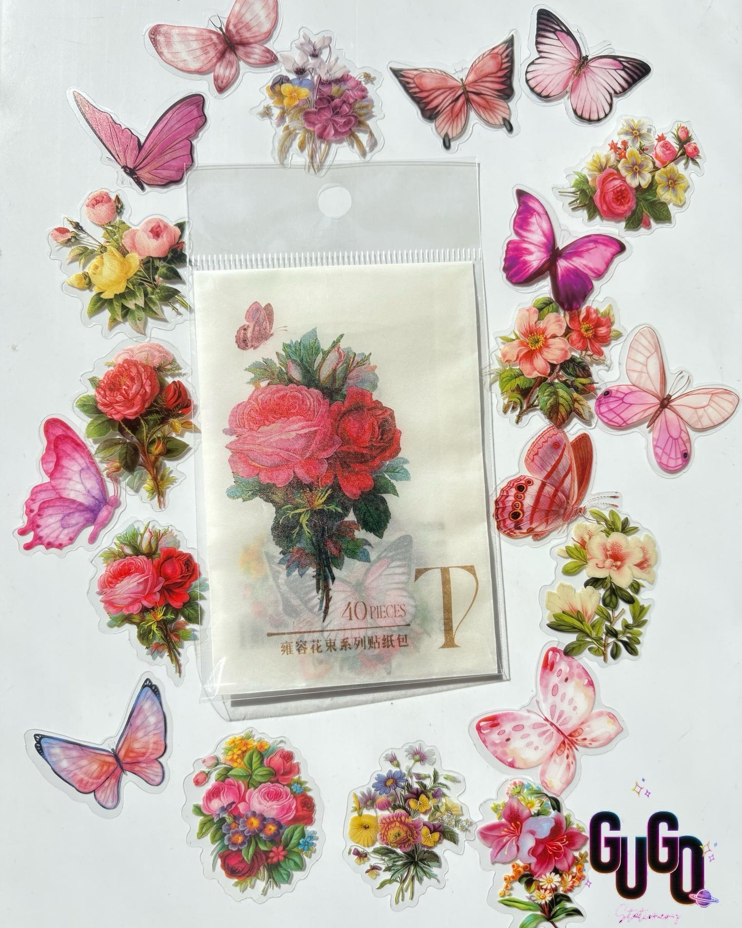 Flowers & Butterflies Sticker