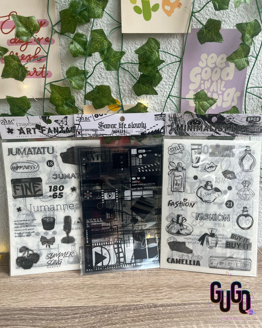 Black 6 Sheets Sticker