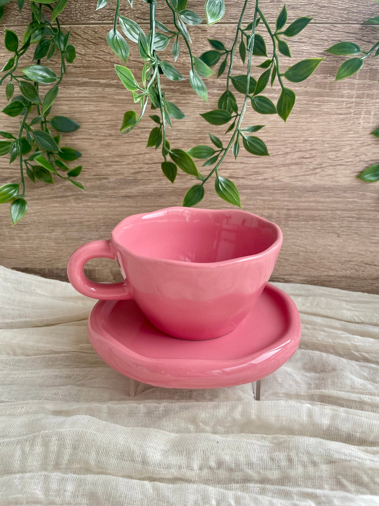 Plain Mug & Saucer