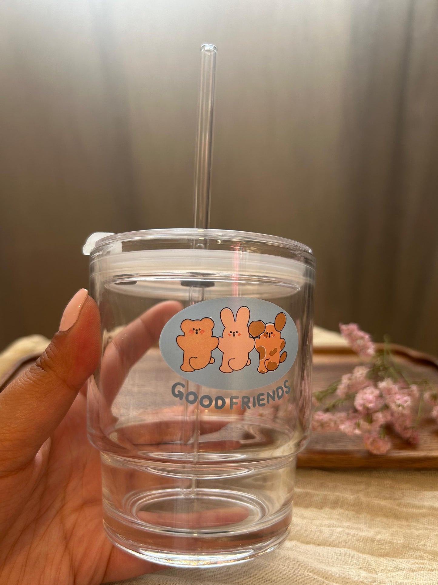 Teddy bear Glass Cup