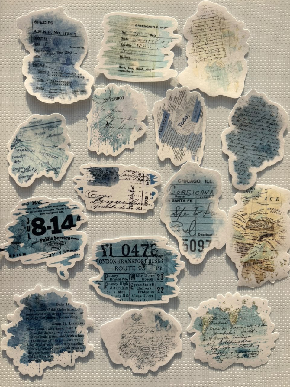 Stained Paper Stickers