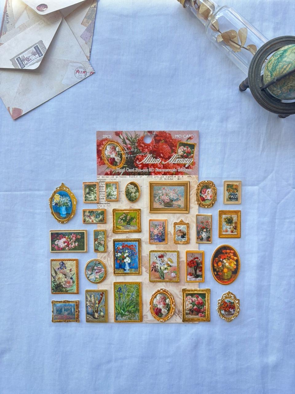 3D Card Famous Painting Stickers