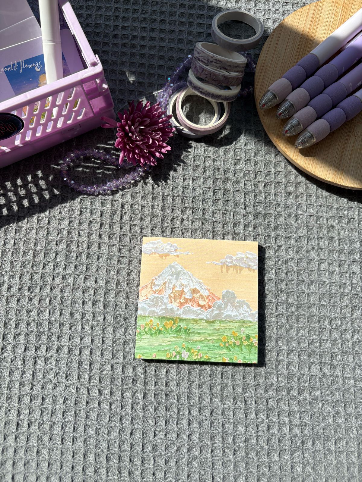 Oil painting sticky note