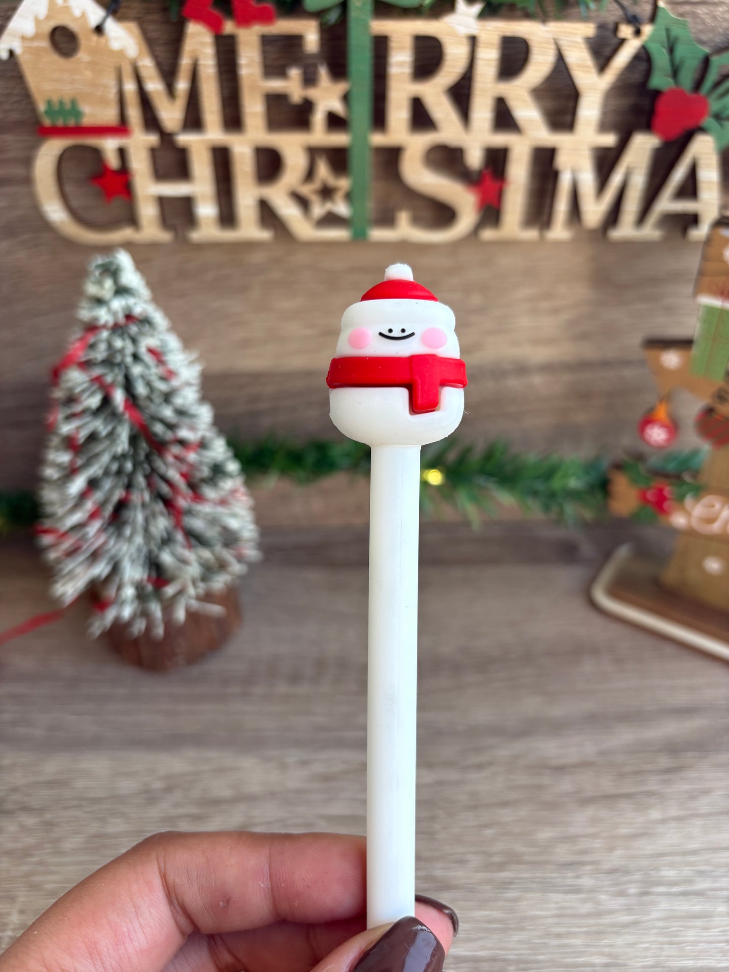 Christmas pens blue ink