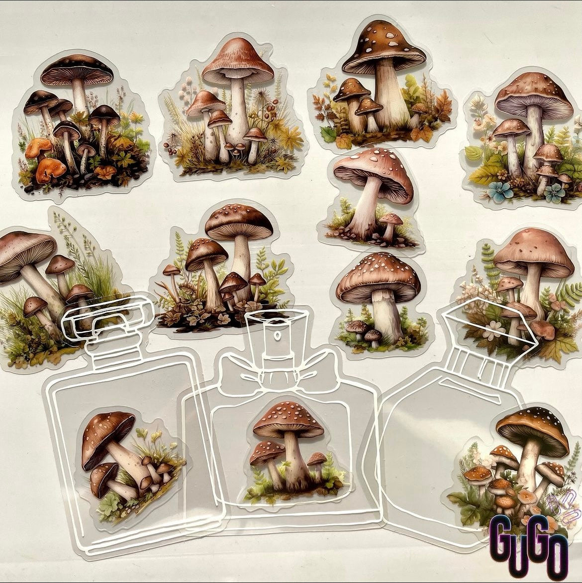 Mushroom and Jars Stickers