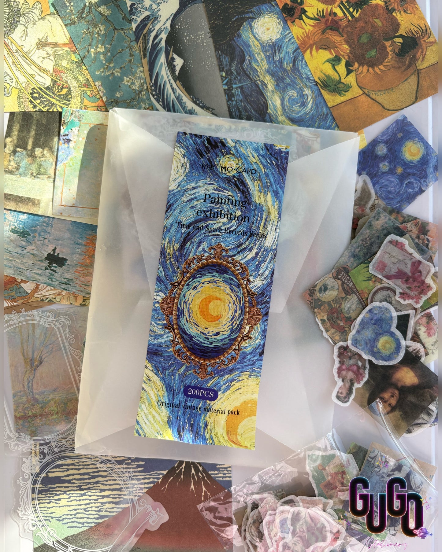 200 pcs set material paper and stickers